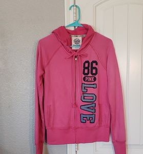 Pink University of Pink Zip up hoodie
